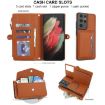 Samsung Galaxy S21 Ultra 5G Wallet Leather Phone Case with Lanyard Brown - 4