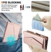 Samsung Galaxy S21 5G Wallet Case, Detachable Leather, Lanyard, Rose Gold - 5