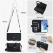 Samsung Galaxy S21 FE 5G Wallet Leather Phone Case with Lanyard (Black) - 7