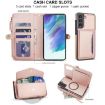 Samsung Galaxy S21 FE 5G Wallet Case, Detachable Leather, Rose Gold - 4