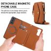 Samsung Galaxy S21 FE 5G Wallet Leather Phone Case with Lanyard Brown - 2
