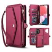 Samsung Galaxy A13 Wallet Case, Detachable Leather with Lanyard, Red - 1