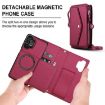 Samsung Galaxy A13 Wallet Case, Detachable Leather with Lanyard, Red - 2