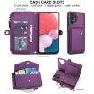 Samsung Galaxy A13 Wallet Case, Detachable Leather, Lanyard, Dark Purple - 4