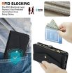 Samsung Galaxy A15 Wallet Case: Detachable Leather with Lanyard (Black) - 5
