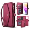 Samsung Galaxy A33 5G Red Leather Wallet Phone Case with Lanyard - 1