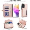 Samsung Galaxy A33 5G Wallet Case, Detachable Leather, Rose Gold Lanyard - 4