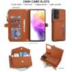 Samsung Galaxy A33 5G Wallet Detachable Leather Case with Lanyard Brown - 4