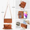 Samsung Galaxy A33 5G Wallet Detachable Leather Case with Lanyard Brown - 7