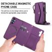 Samsung Galaxy A35 5G Wallet Case, Detachable Leather, Lanyard, Purple - 2