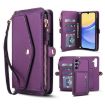 Samsung Galaxy A36 5G Wallet Leather Phone Case with Lanyard, Purple - 1