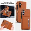 Samsung Galaxy A36 5G Wallet Case, Detachable Leather with Lanyard, Brown - 3