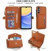 Samsung Galaxy A36 5G Wallet Case, Detachable Leather with Lanyard, Brown - 4
