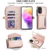 Samsung Galaxy A52 5G Wallet Case, Detachable Leather, Lanyard, Rose Gold - 4