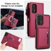 Samsung Galaxy A53 5G Red Leather Wallet Phone Case with Lanyard - 3