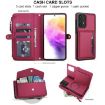 Samsung Galaxy A53 5G Red Leather Wallet Phone Case with Lanyard - 4