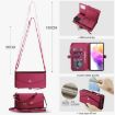 Samsung Galaxy A53 5G Red Leather Wallet Phone Case with Lanyard - 7