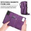 Samsung Galaxy A53 5G Wallet Case, Detachable Leather, Lanyard, Purple - 2