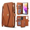 Samsung Galaxy A53 5G Wallet Detachable Leather Case with Lanyard Brown - 1