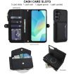 Samsung Galaxy A54 5G Wallet Case, Detachable Leather with Lanyard, Black - 4