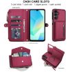 Samsung Galaxy A54 5G Red Leather Wallet Phone Case with Lanyard - 4