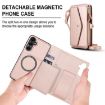 Samsung Galaxy A54 5G Wallet Case with Lanyard, Detachable Leather, Rose Gold - 2