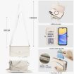 Samsung Galaxy A55 5G Wallet Detachable Leather Case with Lanyard White - 7