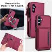 Samsung Galaxy A56 5G Red Leather Wallet Phone Case with Lanyard - 3