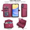 Samsung Galaxy A56 5G Red Leather Wallet Phone Case with Lanyard - 4