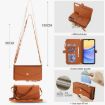 Samsung Galaxy A56 5G Wallet Leather Phone Case with Lanyard - Brown - 7