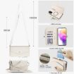 Samsung Galaxy A72 5G Wallet Detachable Leather Case with Lanyard White - 7