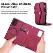 Samsung Galaxy A72 5G Red Leather Wallet Phone Case with Lanyard - 2