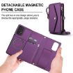 Samsung Galaxy A72 5G Wallet Leather Phone Case with Lanyard, Purple - 2