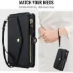 Samsung Galaxy A73 5G Wallet Detachable Leather Case with Lanyard (Black) - 8