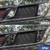 6pcs Gold Foil Carbon Fiber Engine Vents Stickers for Corvette C8 2020+ - 5