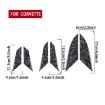 6pcs Gold Foil Carbon Fiber Engine Vents Stickers for Corvette C8 2020+ - 2