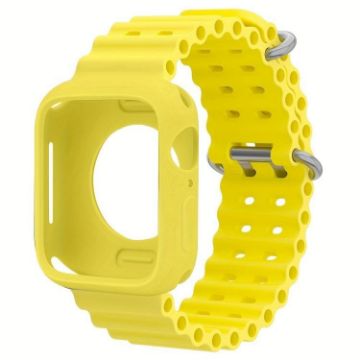 Apple Watch Series 10 46mm Yellow Ocean Silicone Band & Case - 1