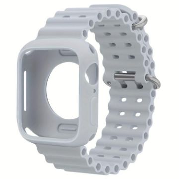 Apple Watch Series 10 46mm Grey Ocean Silicone Band & Case - 1
