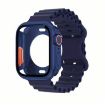 Apple Watch 44mm/45mm Ocean Silicone Band & Case - Dark Blue - 1