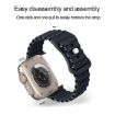 Apple Watch 40mm/41mm Ocean Silicone Band with PC Case - White - 4