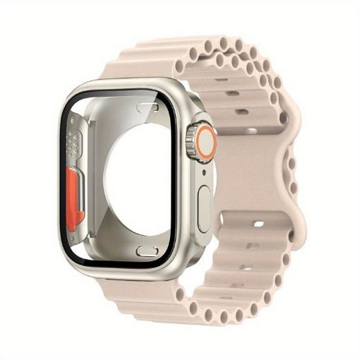 Apple Watch 40mm/41mm Ocean Silicone Band & Case - Starlight - 1