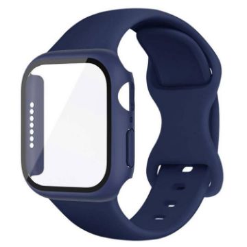 Apple Watch Series 10 46mm Silicone Band & Case - Midnight Blue - 1
