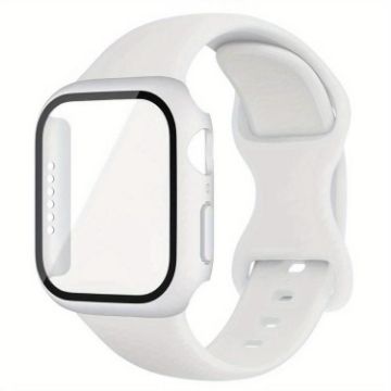 Apple Watch Series 10 46mm Silicone Band & Case - White - 1