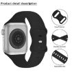 Apple Watch 44mm/45mm Silicone Band & Case with Butterfly Buckle (Black) - 3