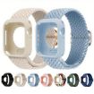 Apple Watch Series 10 42mm Nylon Band & Silicone Case (Rainbow) - 2