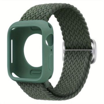 Apple Watch 40mm/41mm Nylon Band & Silicone Case - Army Green - 1