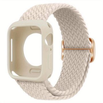 Apple Watch 40mm/41mm Nylon Band & Silicone Case - Starlight - 1