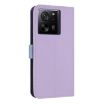 Xiaomi 13T/13T Pro Purple Metal Bow Leather Case with Hand Strap - 3