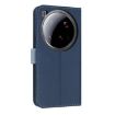 Xiaomi 15 Ultra Dark Blue Metal Bow Leather Case with Hand Strap - 3