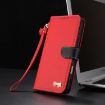 Xiaomi 14T Red Metal Bow Leather Phone Case with Hand Strap - 8
